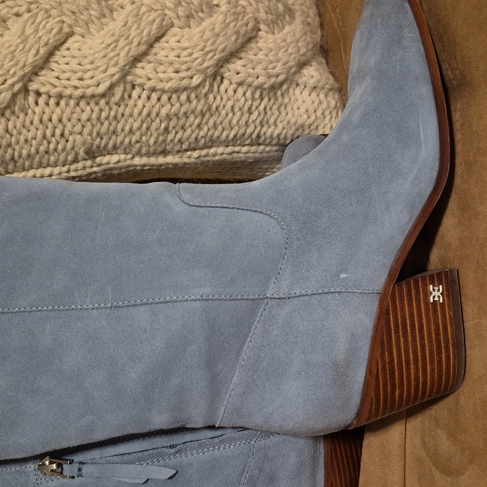 Sam Edelman Blue Suede Boots - Picture 6 of 7